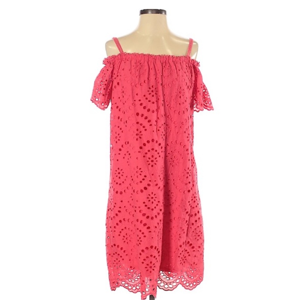 Size 4 coral eyelet dress